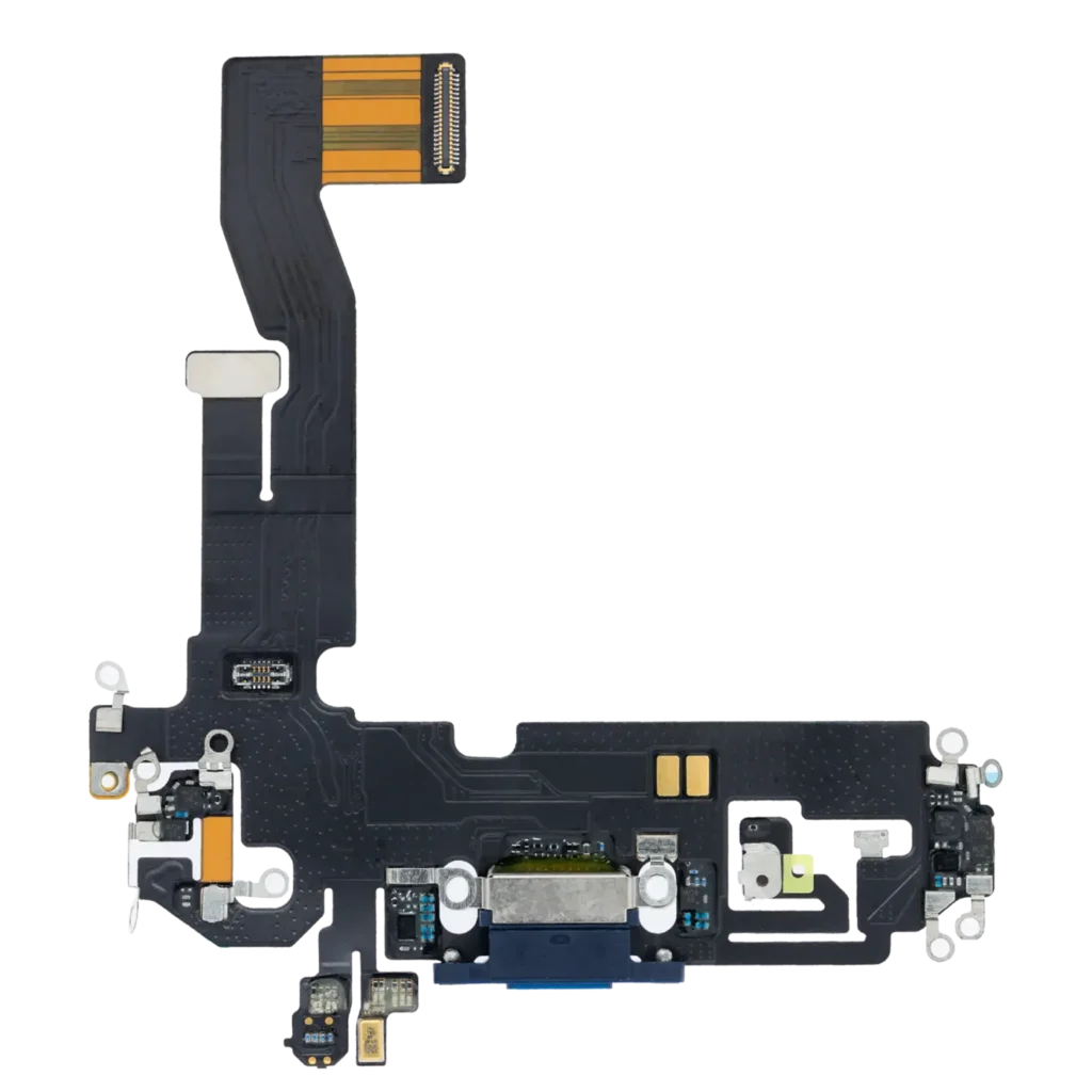 Charging Port Flex Cable For iPhone 12 / 12 Pro (Aftermarket Plus) (Pacific Blue)