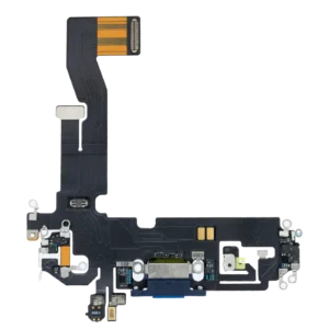 Charging Port Flex Cable For iPhone 12 / 12 Pro (Aftermarket Plus) (Pacific Blue)
