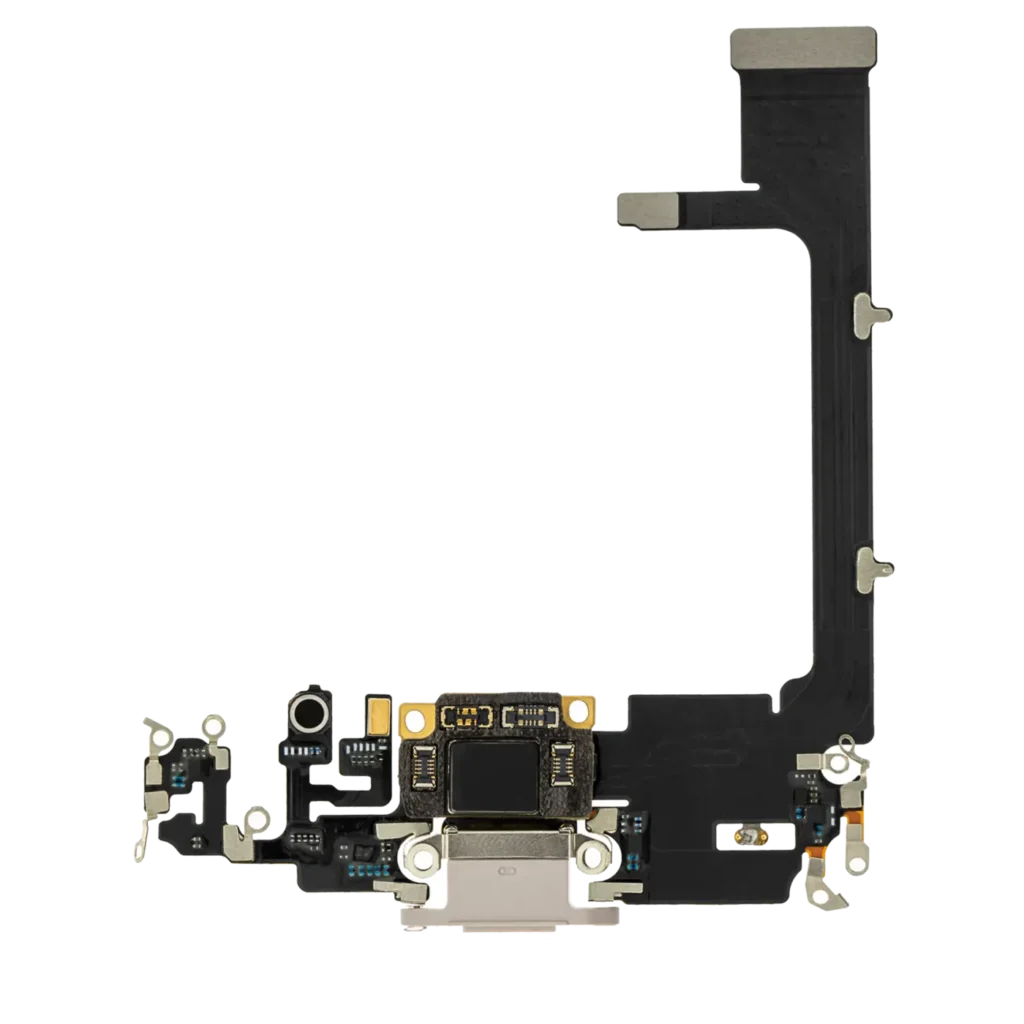 Charging Port Flex Cable With Board For iPhone 11 Pro (Aftermarket Plus) (Silver)