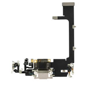 Charging Port Flex Cable With Board For iPhone 11 Pro (Aftermarket Plus) (Silver)