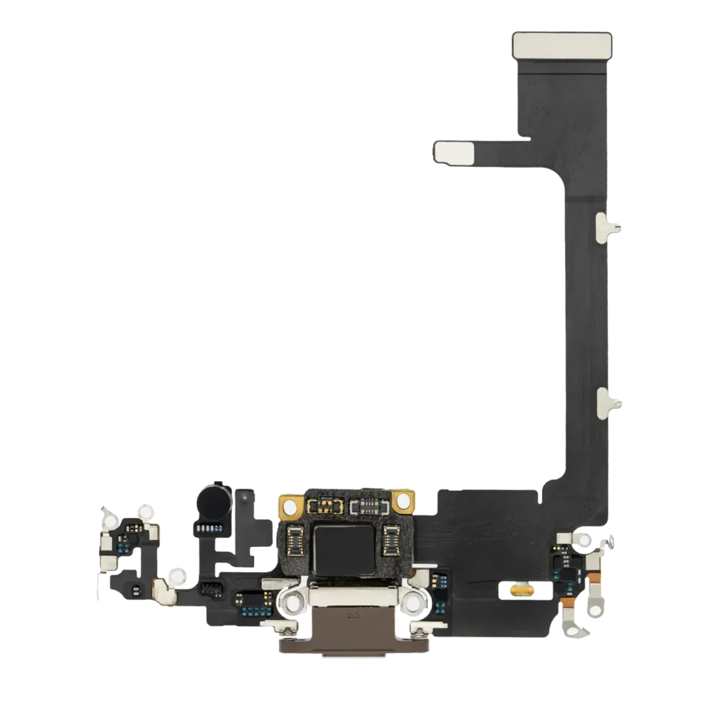 Charging Port Flex Cable With Board For iPhone 11 Pro (Premium) (Gold)