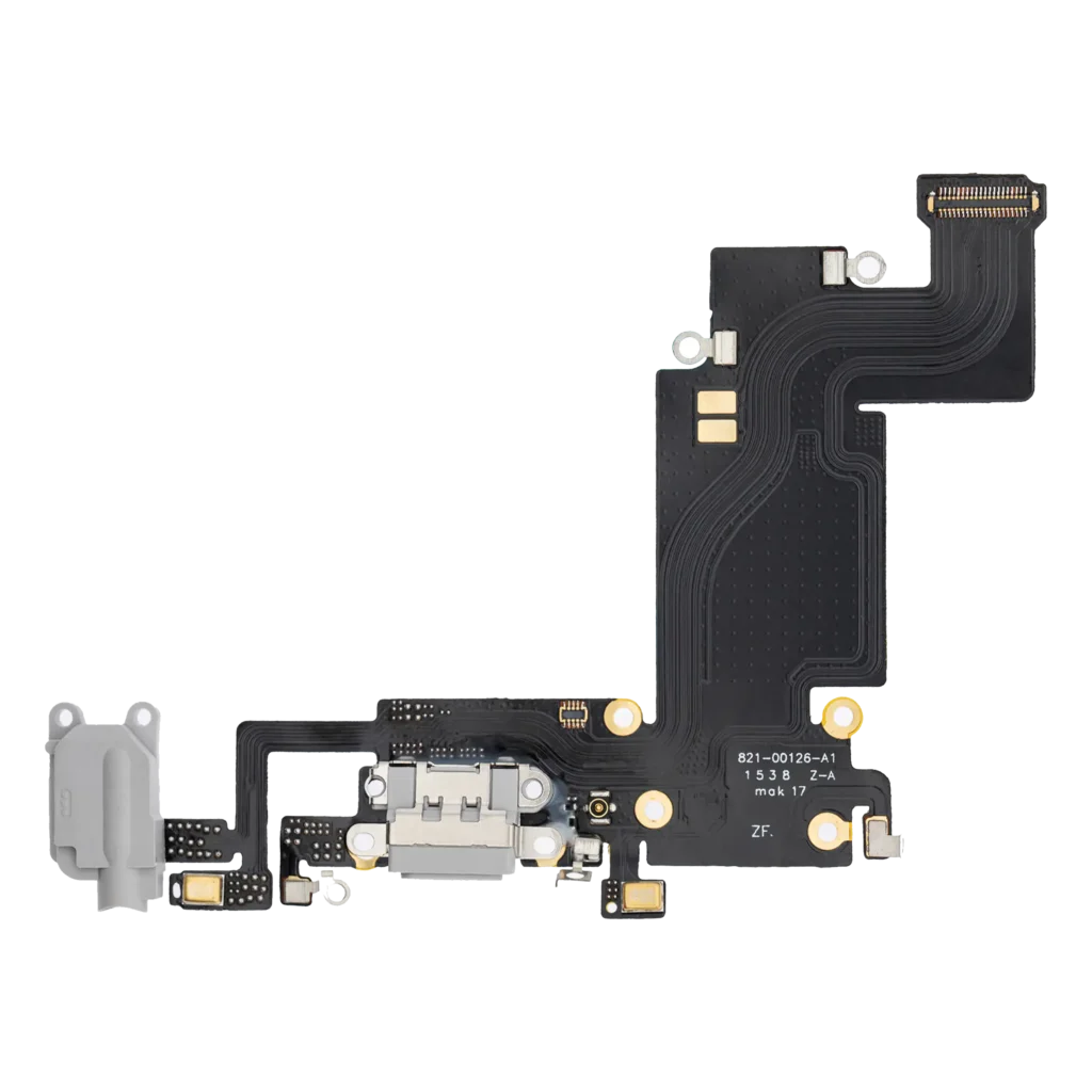 Charging Port Flex Cable For iPhone 6S Plus (Aftermarket) (Silver)