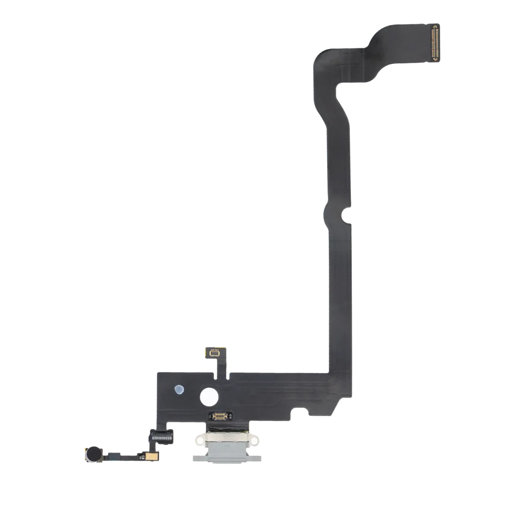 Charging Port Flex Cable For iPhone XS Max (Premium) (Silver)