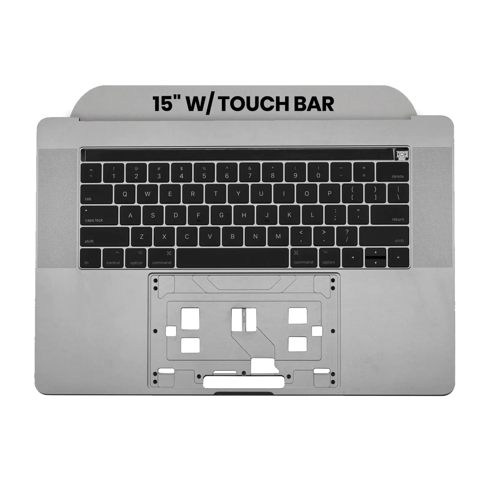 Top Case with Keyboard (ANSI US) For MacBook Pro 15" A1707 (2016-2017) (Used OEM Pull: Grade A) (Space Gray)