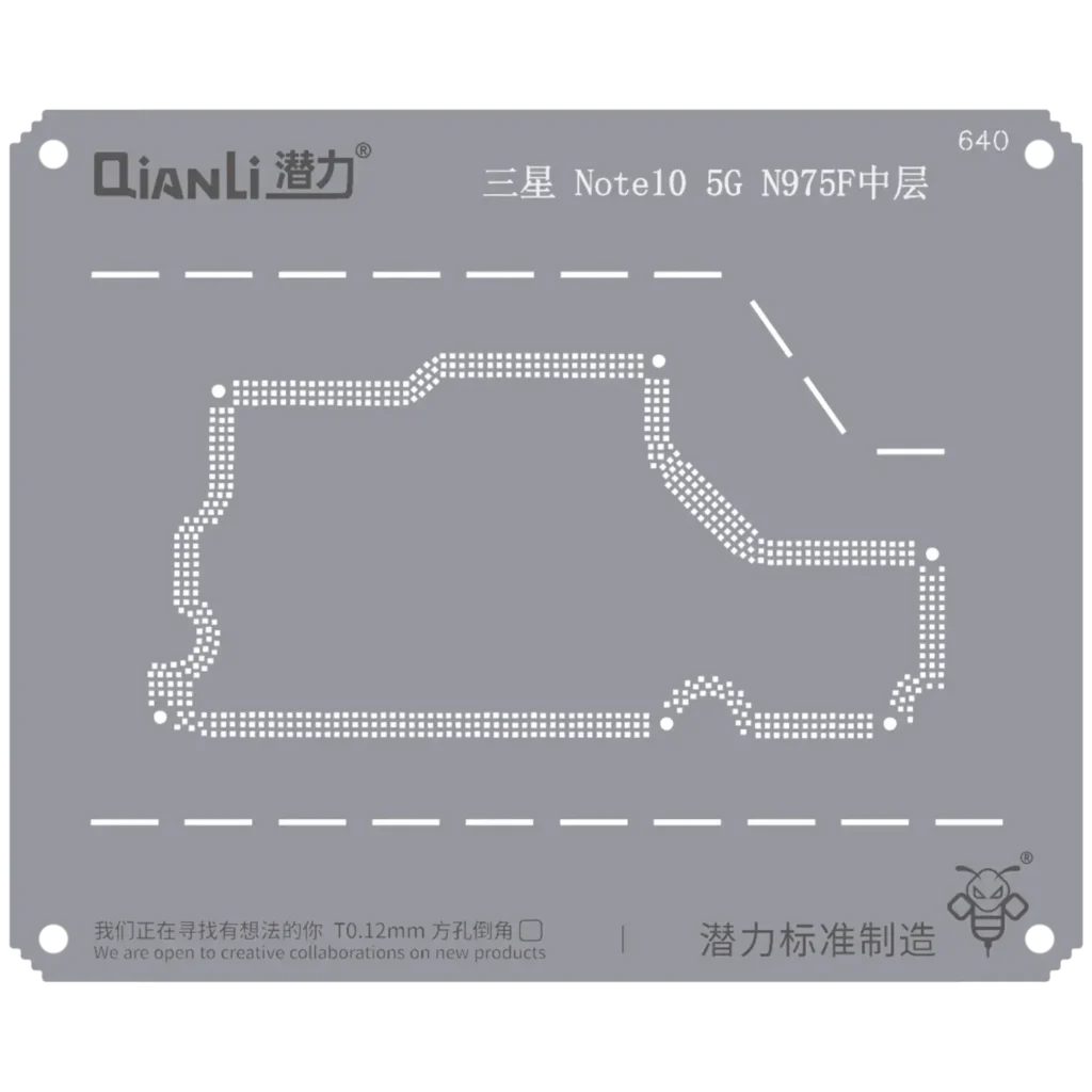 Bumblebee Stencil (QS640) For Samsung Note 10 5G N975F Middle Frame (Qianli)