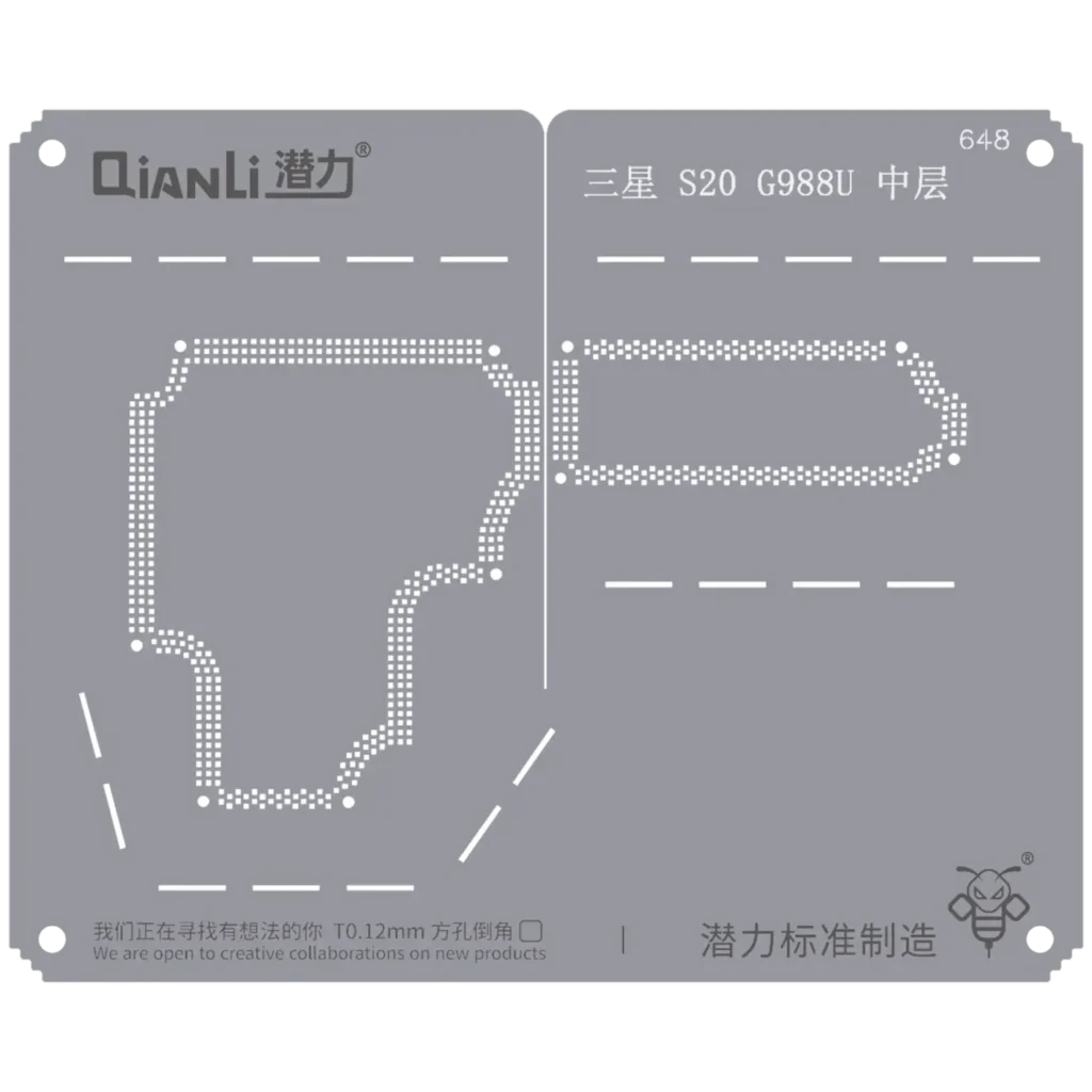 Bumblebee Stencil (QS648) For Samsung S20 G988U Middle Frame (Qianli)