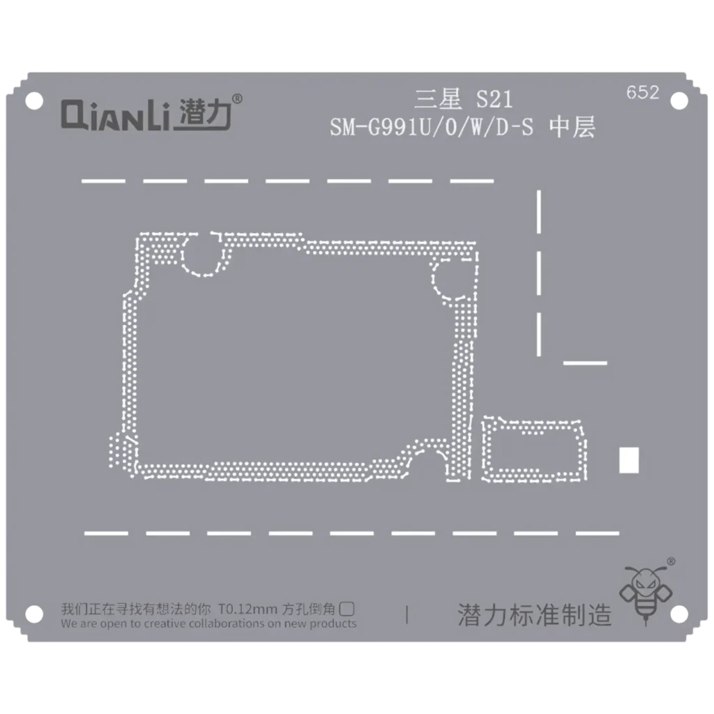 Bumblebee Stencil (QS652) For Samsung S21 SM-G991U/O/W/D-S Middle Frame (Qianli)