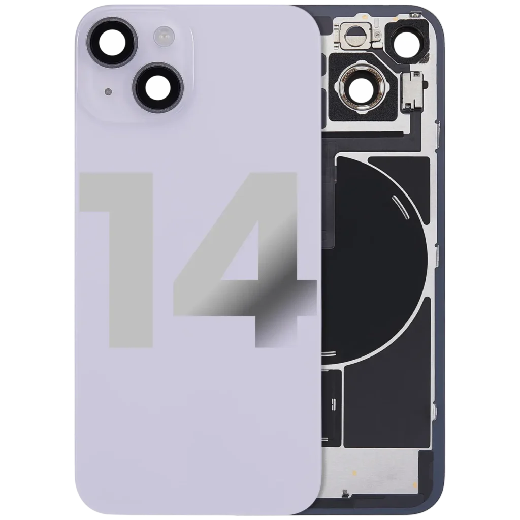 Back Glass w/ MagSafe Magnet & NFC & Flashlight Flex For iPhone 14 (Used OEM Pull: Grade A) (Purple)