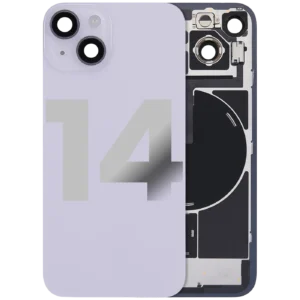 Back Glass w/ MagSafe Magnet & NFC & Flashlight Flex For iPhone 14 (Used OEM Pull: Grade A) (Purple)