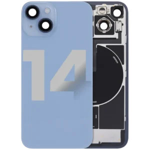 Back Glass w/ MagSafe Magnet & NFC & Flashlight Flex For iPhone 14 (Used OEM Pull: Grade A) (Blue)