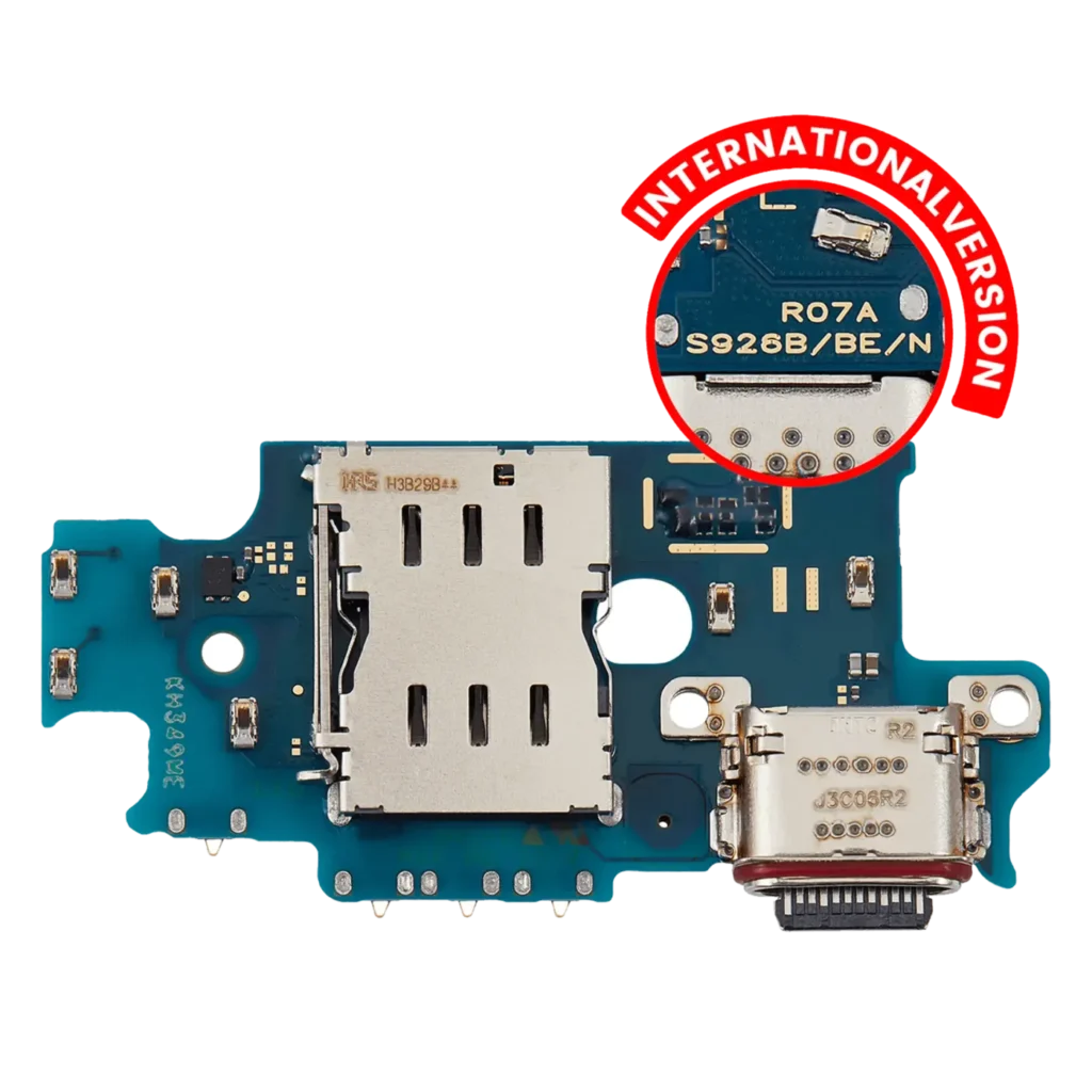 Charging Port Board With Sim Card Reader For Samsung Galaxy S24 Plus 5G (S926B) (International Version) (Premium)