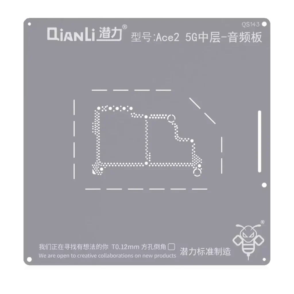 Bumblebee Stencil (QS143) For OPPO ACE 2 5G Middle Layered-Audio Board (Qianli)