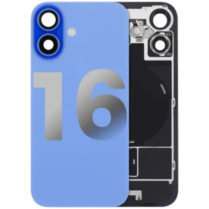 Back Glass w/ MagSafe Magnet & NFC & Flashlight Flex For iPhone 16 (Used OEM Pull: Grade B) (Ultramarine)