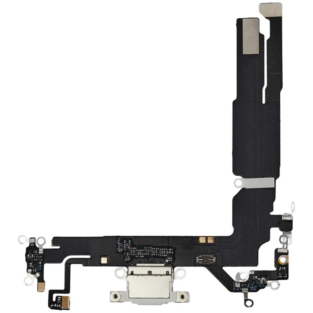 Charging Port Flex Cable For iPhone 16 (Aftermarket Plus) (White)