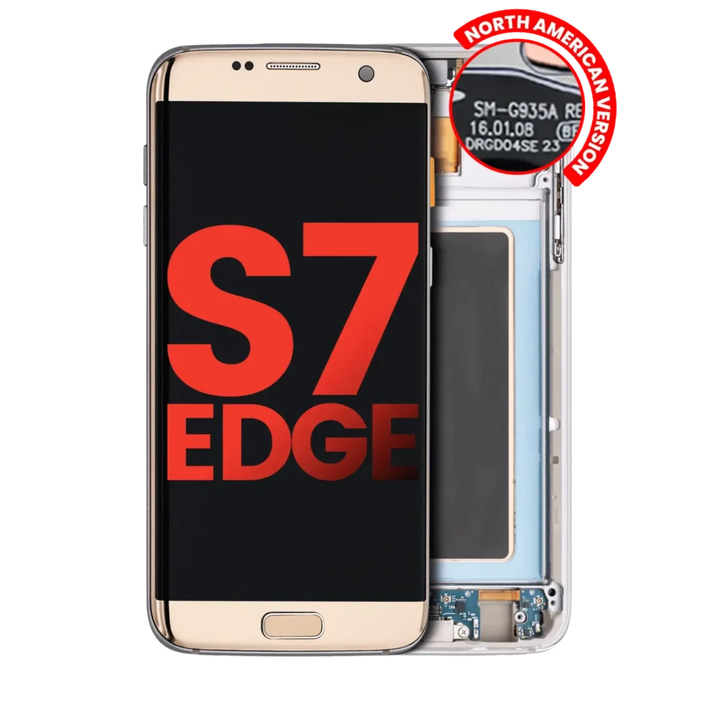 OLED Assembly With Frame For Samsung Galaxy S7 Edge G935A (North American Version) (Aftermarket Plus) (Gold Platinum)