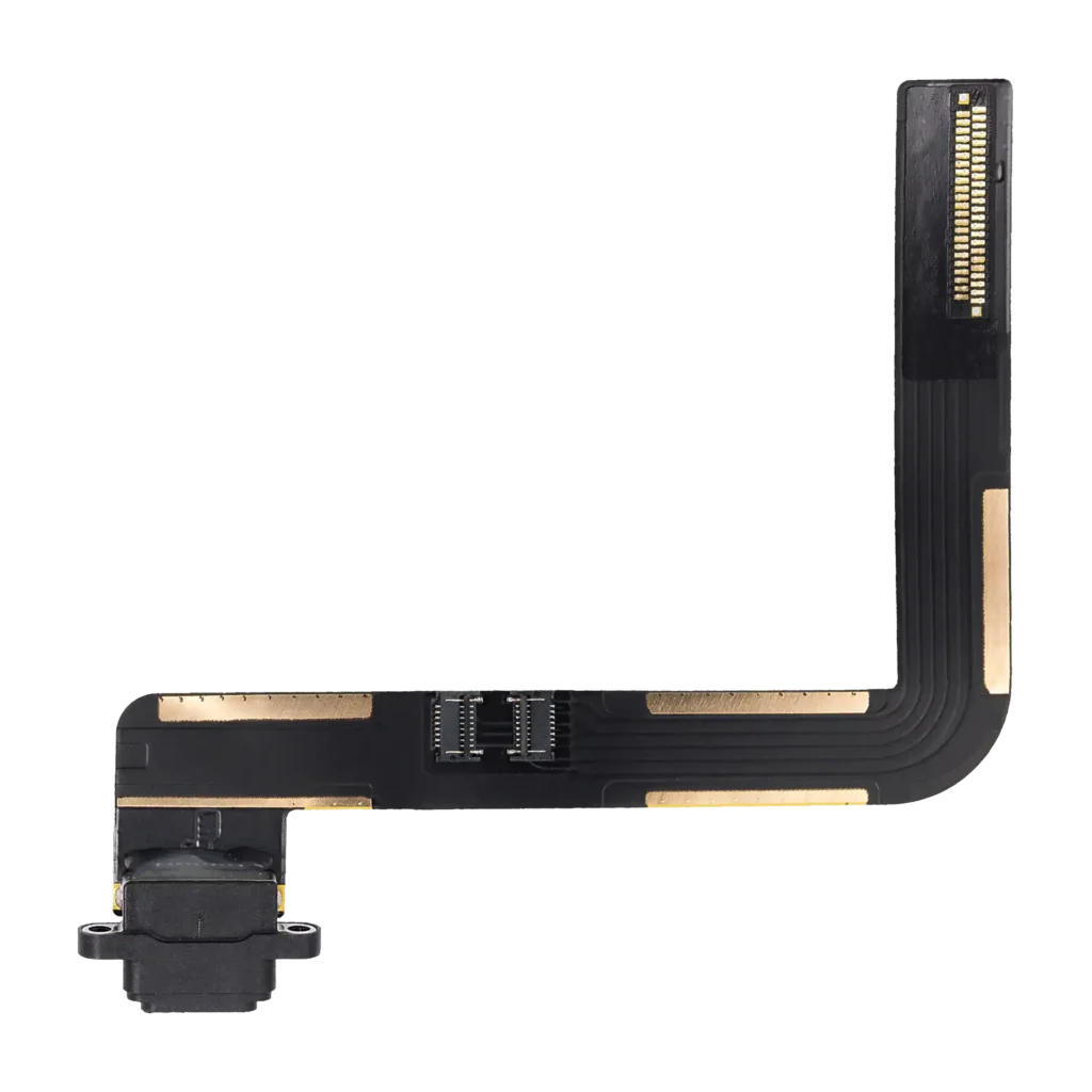 Charging Port Flex Cable For iPad Air 1 / iPad 5 (2017) / iPad 6 (2018) (Soldering Required) (Premium) (Black)