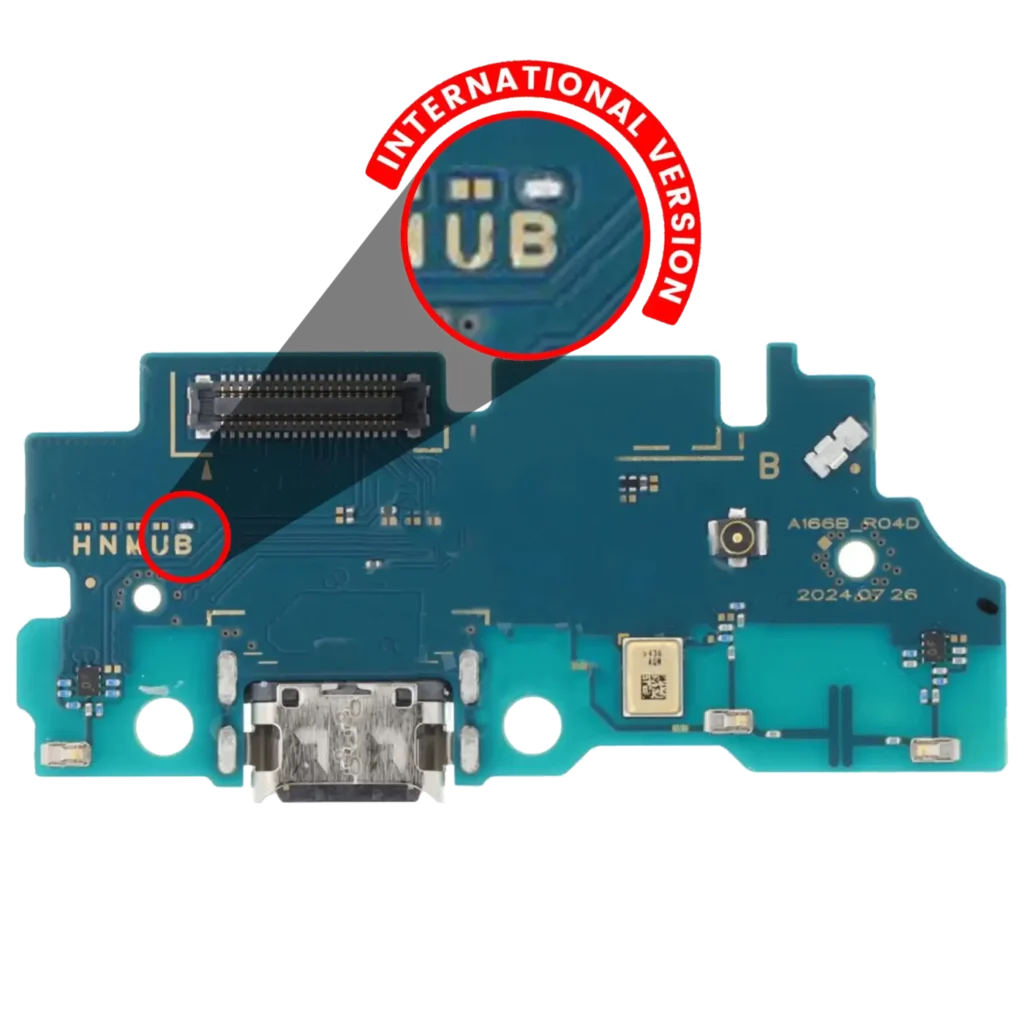 Charging Port With Board For Samsung Galaxy A16 5G (A166B / 2024) (International Version) (Aftermarket Plus)