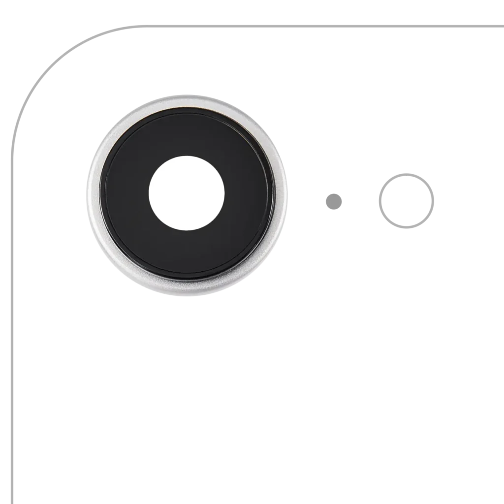 Back Camera Lens With Bracket & Bezel For iPhone 16e / 17e (Premium) (White)