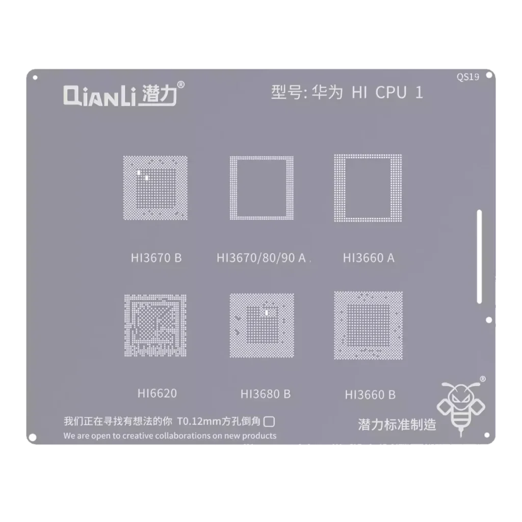 Bumblebee Stencil (QS19) Huawei HI CPU1 (Qianli) HI3670B / H16620 / HI3670.80.90A / HI3680B / H13660A / HI3660B