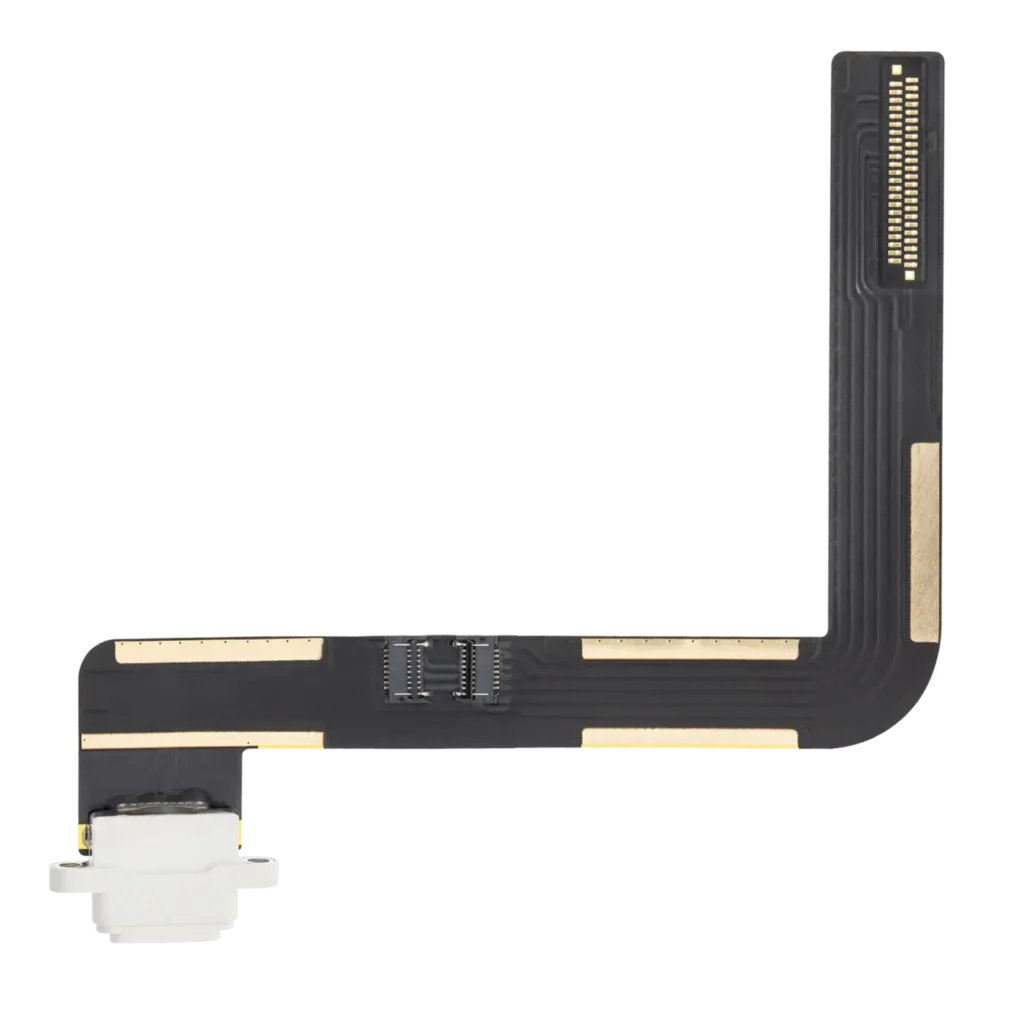 Charging Port Flex Cable For iPad Air 1 / iPad 5 (2017) / iPad 6 (2018) (Soldering Required) (Aftermarket Plus) (White)