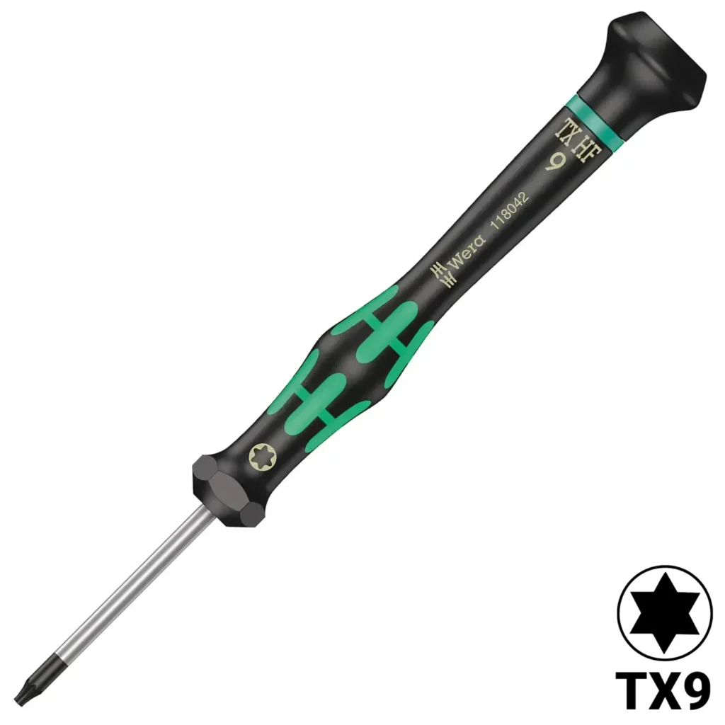 Kraftform Precision Torx screwdriver With Screw Hold Function For Electronics TX9 X 40 MM (2067) (Wera)