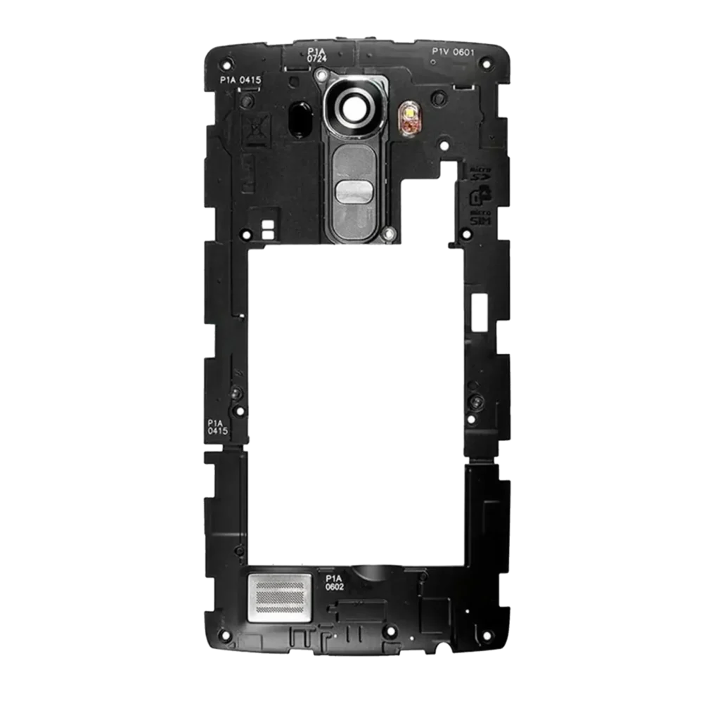 Back Housing Bezel Panel Frame With Power & Volume Button Flex For LG G4 (Black)
