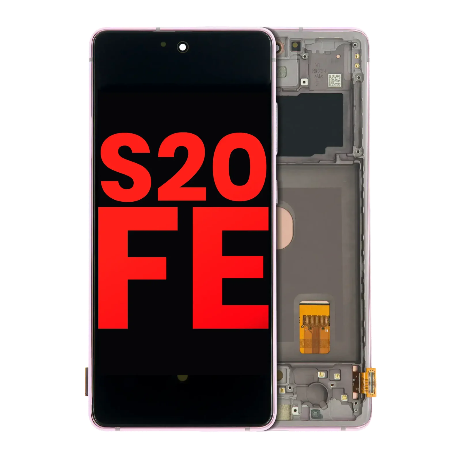 OLED Assembly With Frame For Samsung Galaxy S20 FE 4G / 5G (Aftermarket Plus) (Cloud Lavender)