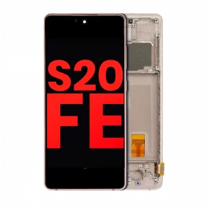 OLED Assembly With Frame For Samsung Galaxy S20 FE 4G / 5G (Aftermarket Plus) (Cloud Orange)