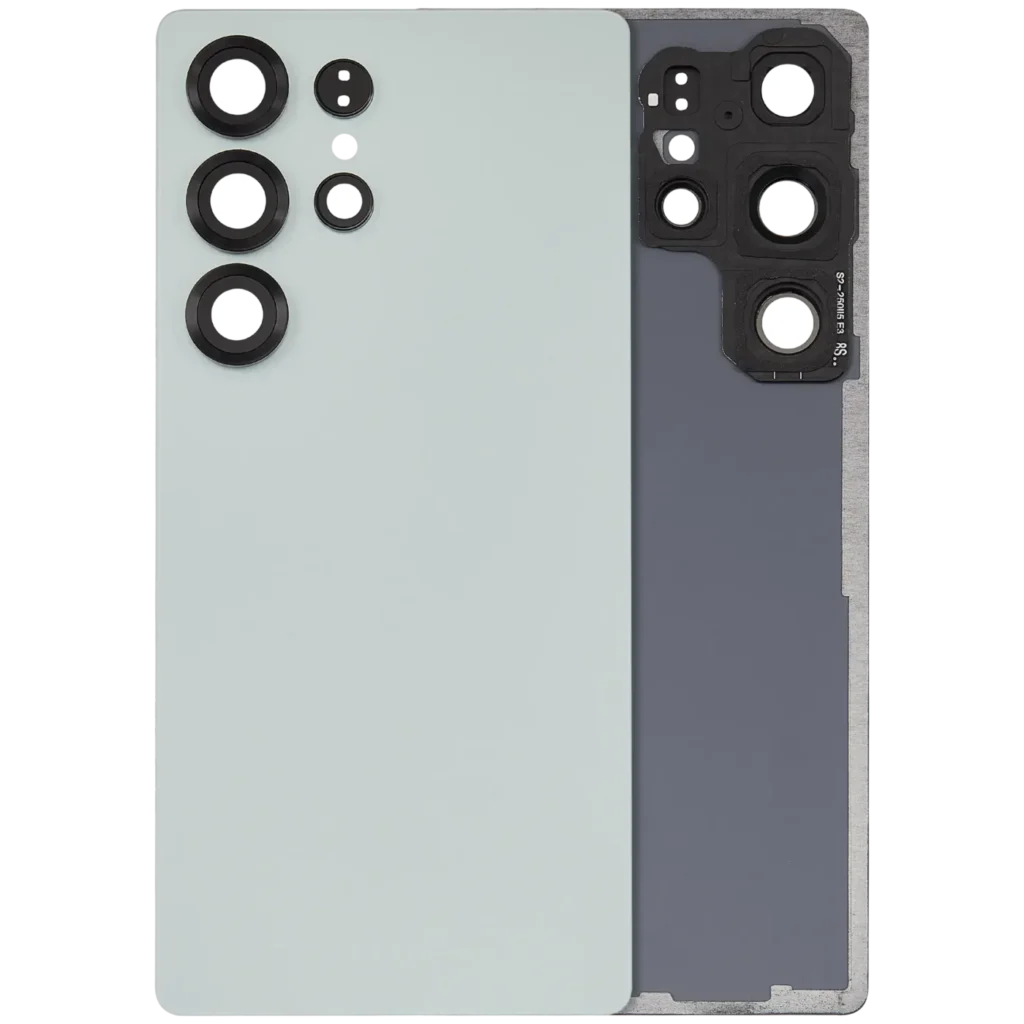 Back Cover Glass With Camera Lens For Samsung Galaxy S25 Ultra 5G (No Logo) (Aftermarket Plus) (Titanium Jade Green)