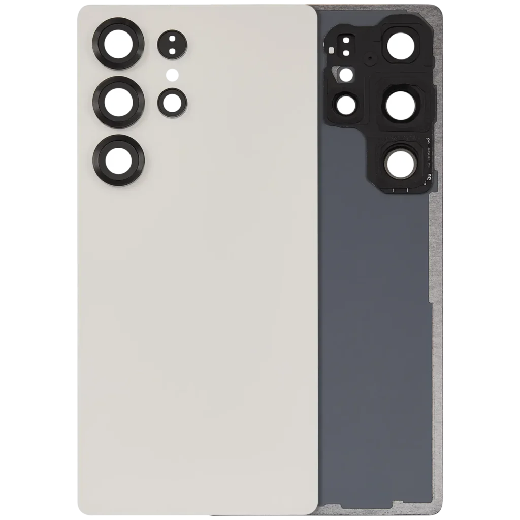 Back Cover Glass With Camera Lens For Samsung Galaxy S25 Ultra 5G (No Logo) (Aftermarket Plus) (Titanium Pink Gold)