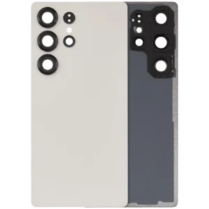 Back Cover Glass With Camera Lens For Samsung Galaxy S25 Ultra 5G (No Logo) (Aftermarket Plus) (Titanium Pink Gold)