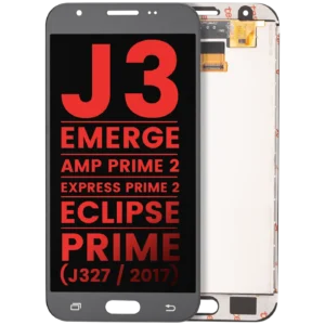 LCD Assembly Without Frame For Samsung Galaxy J3 / Emerge / Amp Prime 2 / Express Prime 2 / Eclipse / Prime (J327 / 2017) (Aftermarket Plus) (Silver / Gray)