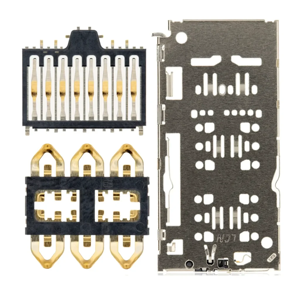 Sim Card Reader For Samsung Galaxy A10 (A105) / A20 (A205) / A30 (A305) / A50 (A505) / A51 (A515) / A70 (A705) / A9 (A920) / TCL 30 SE / Xiaomi Redmi Note 7 / Note 8 / Note 9 / Redmi Note 11 4G (Global Version) (4 Piece Set)