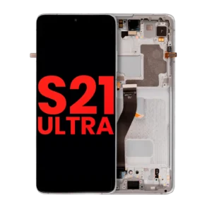 OLED Assembly With Frame For Samsung Galaxy S21 Ultra 5G (Aftermarket Plus) (Phantom Silver)