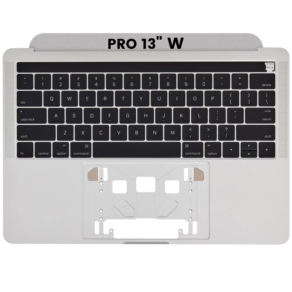 Top Case with Keyboard (ANSI US) For MacBook Pro 13" A1706 (2016-2017) (Used OEM Pull: Grade A) (Silver)