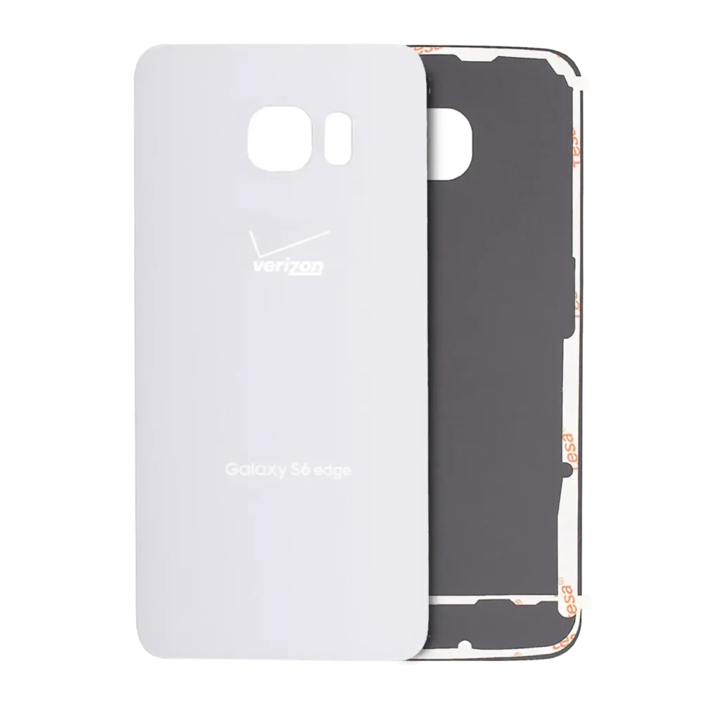 Back Cover Glass For Samsung Galaxy S6 Edge (Service Pack) (White)