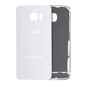 Back Cover Glass For Samsung Galaxy S6 Edge (Service Pack) (White)