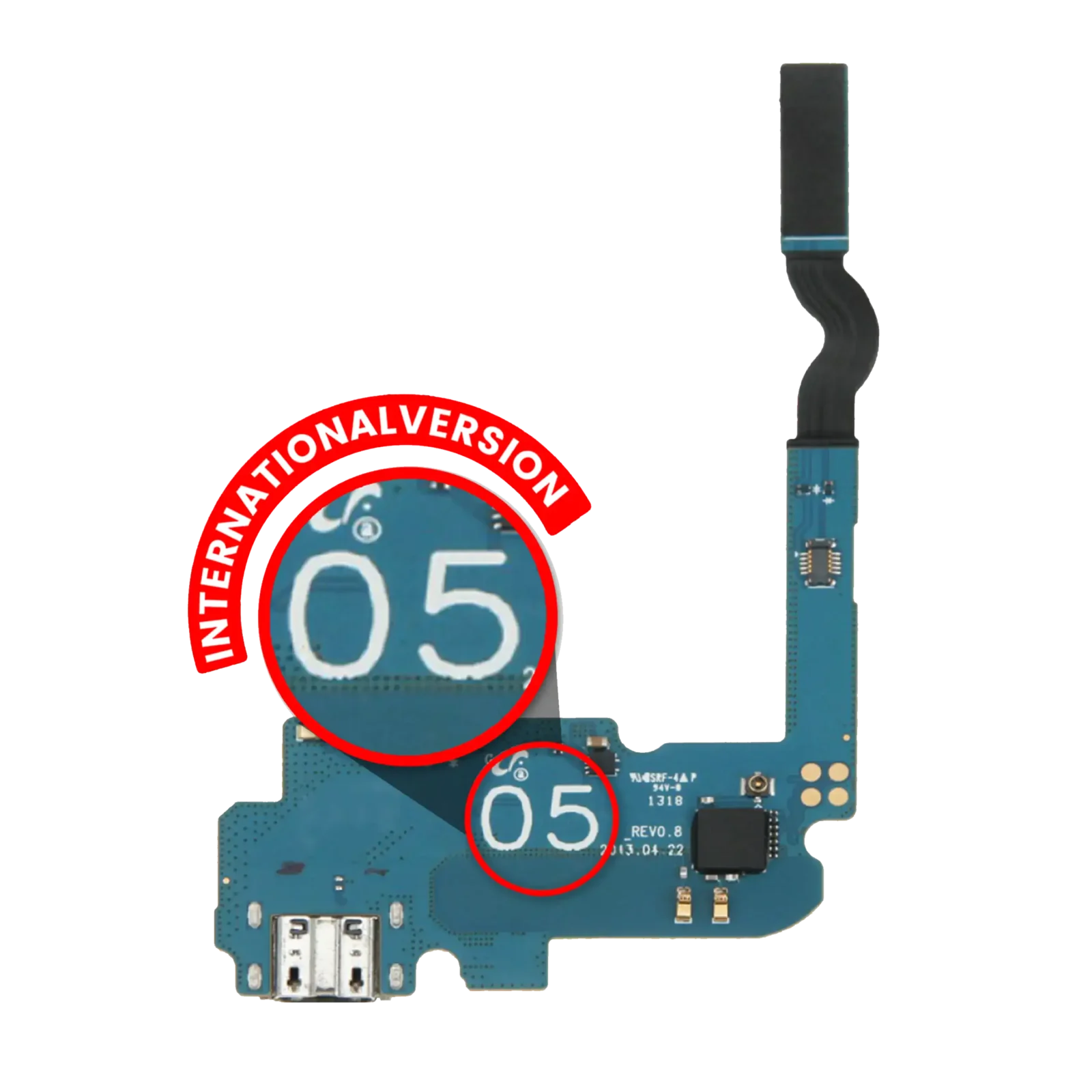 Charging Port Flex Cable For Samsung Galaxy Mega (I9200) (International Version) (Premium)