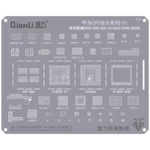 Bumblebee Stencil (QS520) Huawei CPU 01-Kirin 9000 / 985 / 820,HI36AO / 6290 / 6290L (Qianli)