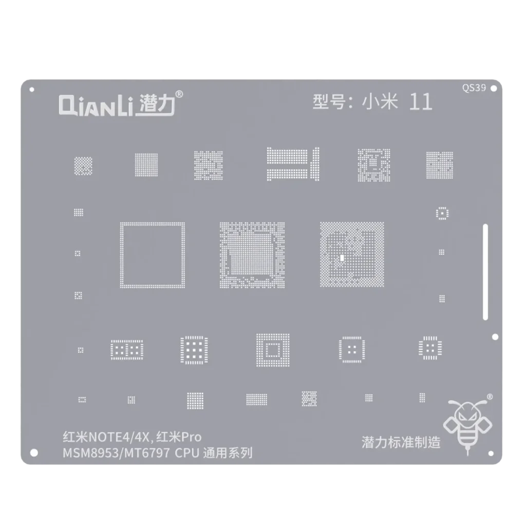 Bumblebee Stencil (QS39) For Xiaomi Redmi Note 4 / 4X / Redmi Pro (MSM8953/MT6797) CPU Universal Series (Qianli)