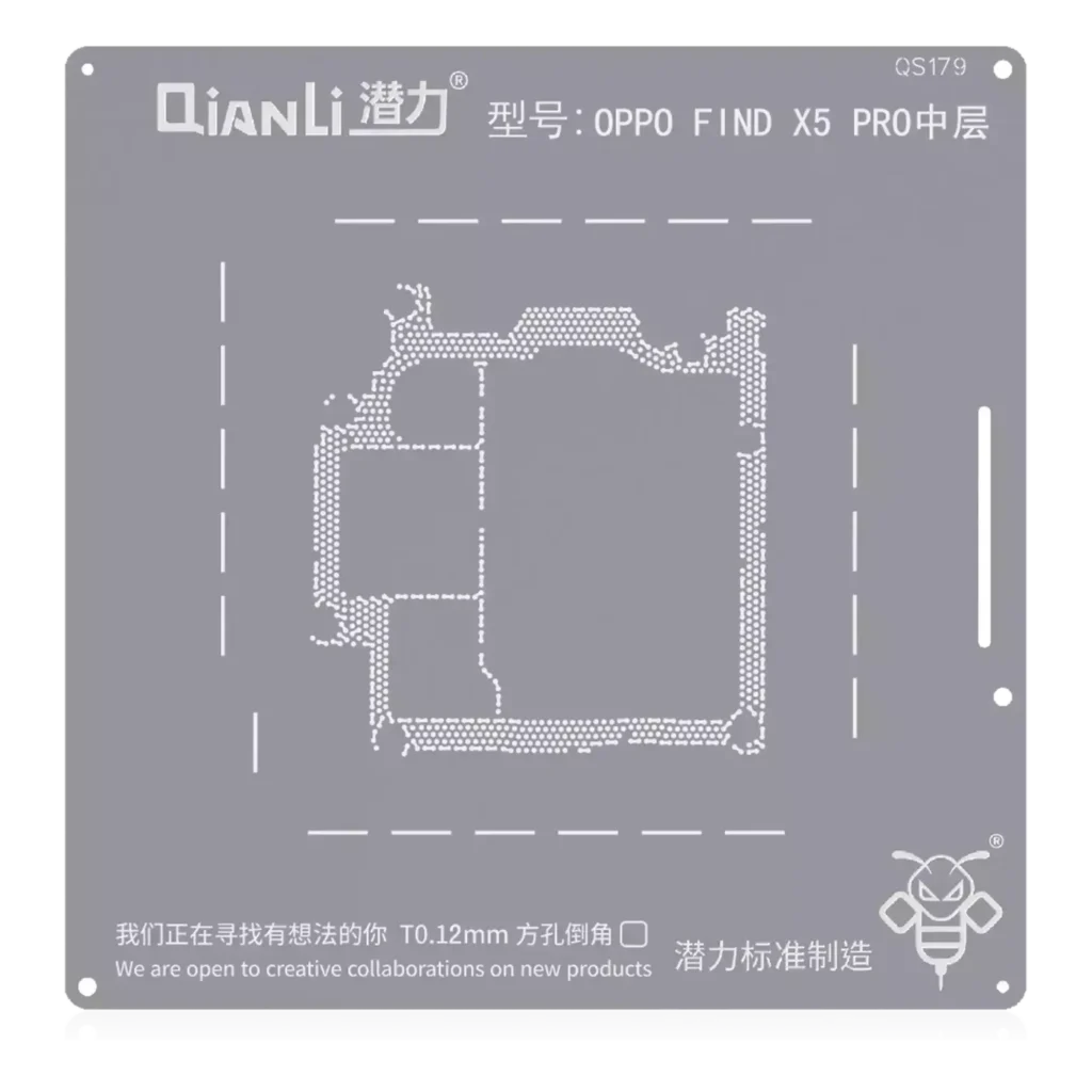 Bumblebee Stencil (QS179) For OPPO Find X5 Pro Middle Frame (Qianli)