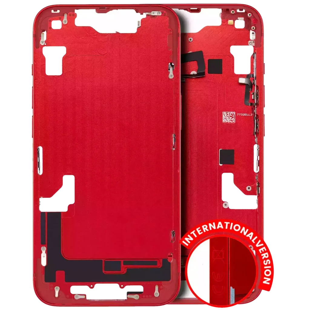 Mid-Frame Housing W/ Small Parts For iPhone 14 (EU / Global Version) (Aftermarket Plus) (Red)
