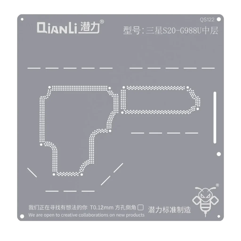 Bumblebee Stencil (QS122) For Samsung S20-G988U Middle Layer (Qianli)