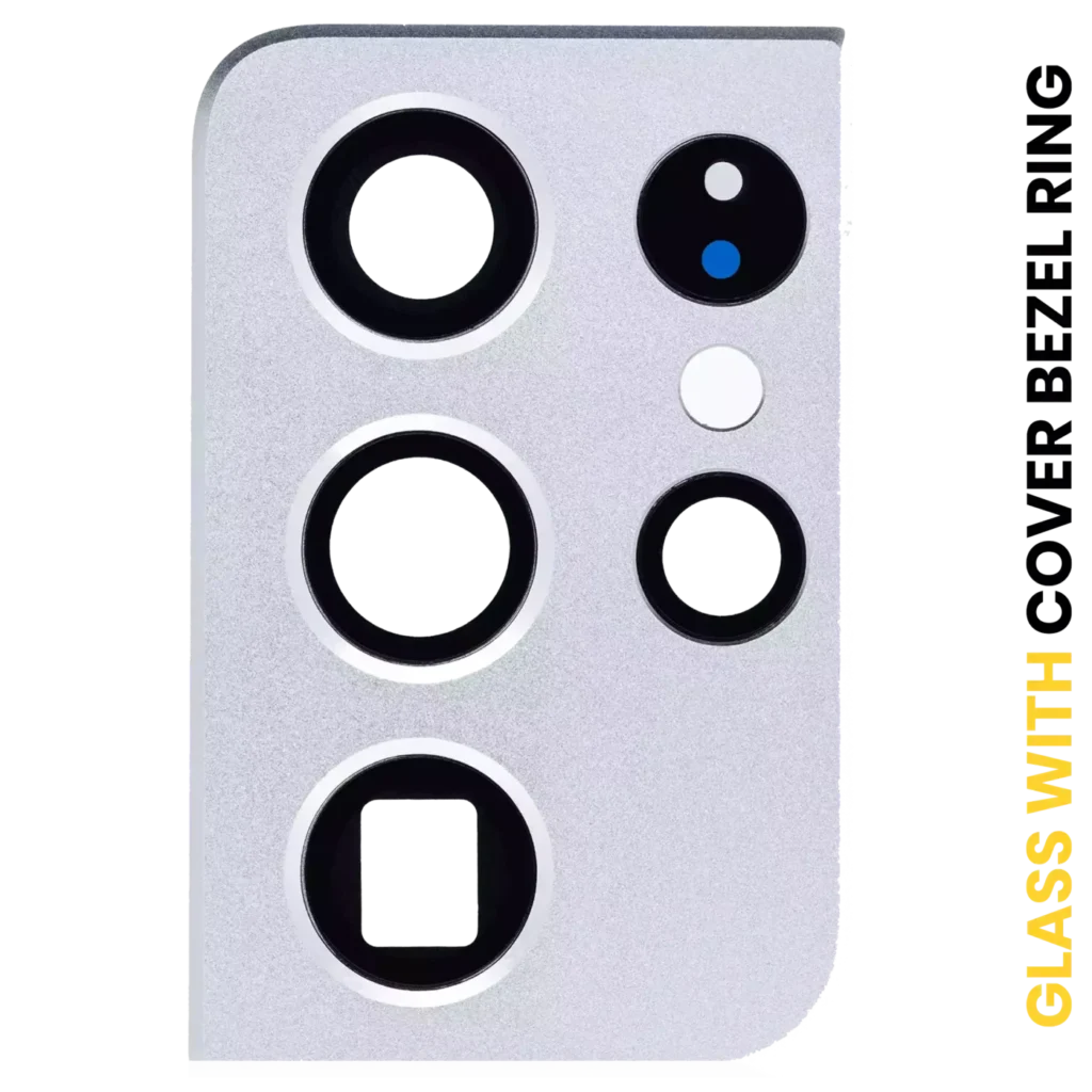 Back Camera Lens With Cover Bezel Ring For Samsung Galaxy S21 Ultra (Phantom Silver)
