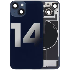 Back Glass w/ MagSafe Magnet & NFC & Flashlight Flex For iPhone 14 (Used OEM Pull: Grade B) (Midnight)