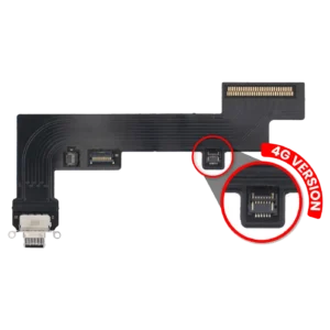 Charging Port Flex Cable For iPad Air 4 / iPad Air 5 (Cellular) (Aftermarket Plus) (Black)