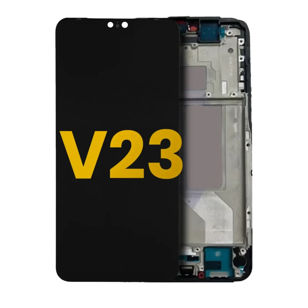OLED Assembly With Frame For Vivo V23 5G (Refurbished) (Sunshine Gold)