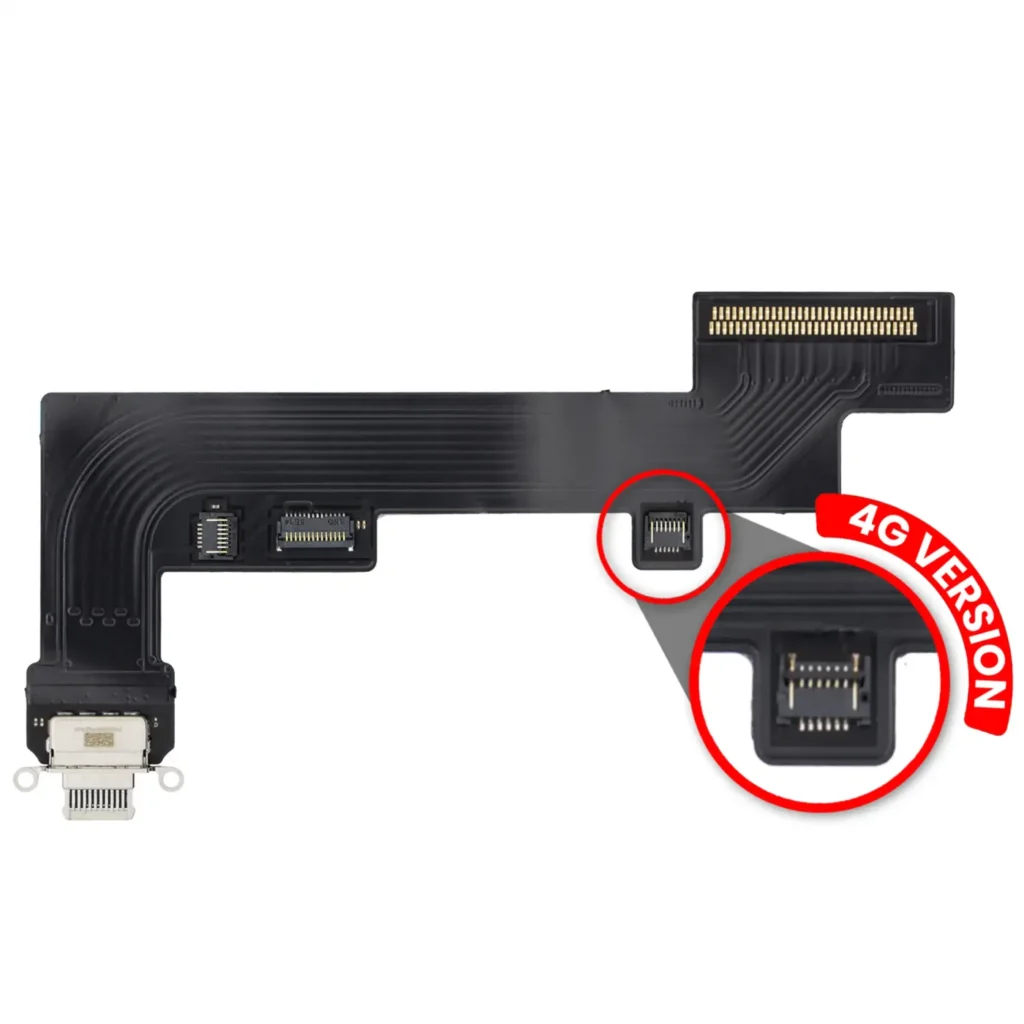 Charging Port Flex Cable For iPad Air 4 / iPad Air 5 (Cellular) (Premium) (White)