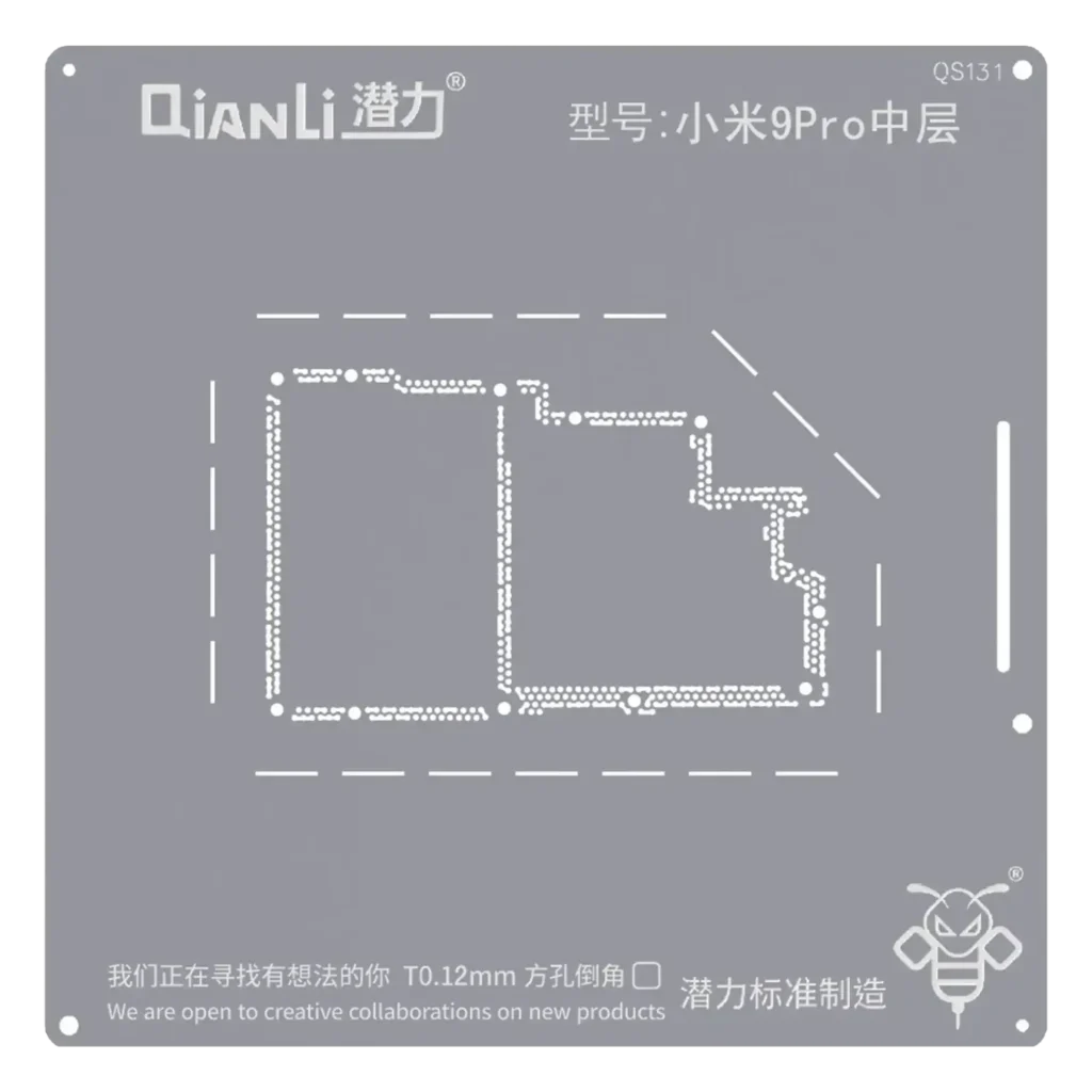 Bumblebee Stencil (QS131) For Xiaomi 9 Pro Middle Layered (Qianli)