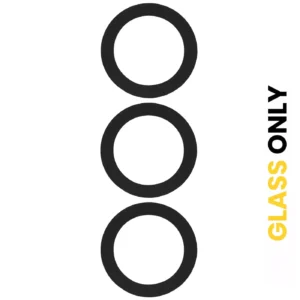 Back Camera Lens (Glass Only) With Adhesive For Samsung Galaxy S23 5G / S23 Plus 5G (Black) (10 Pack)